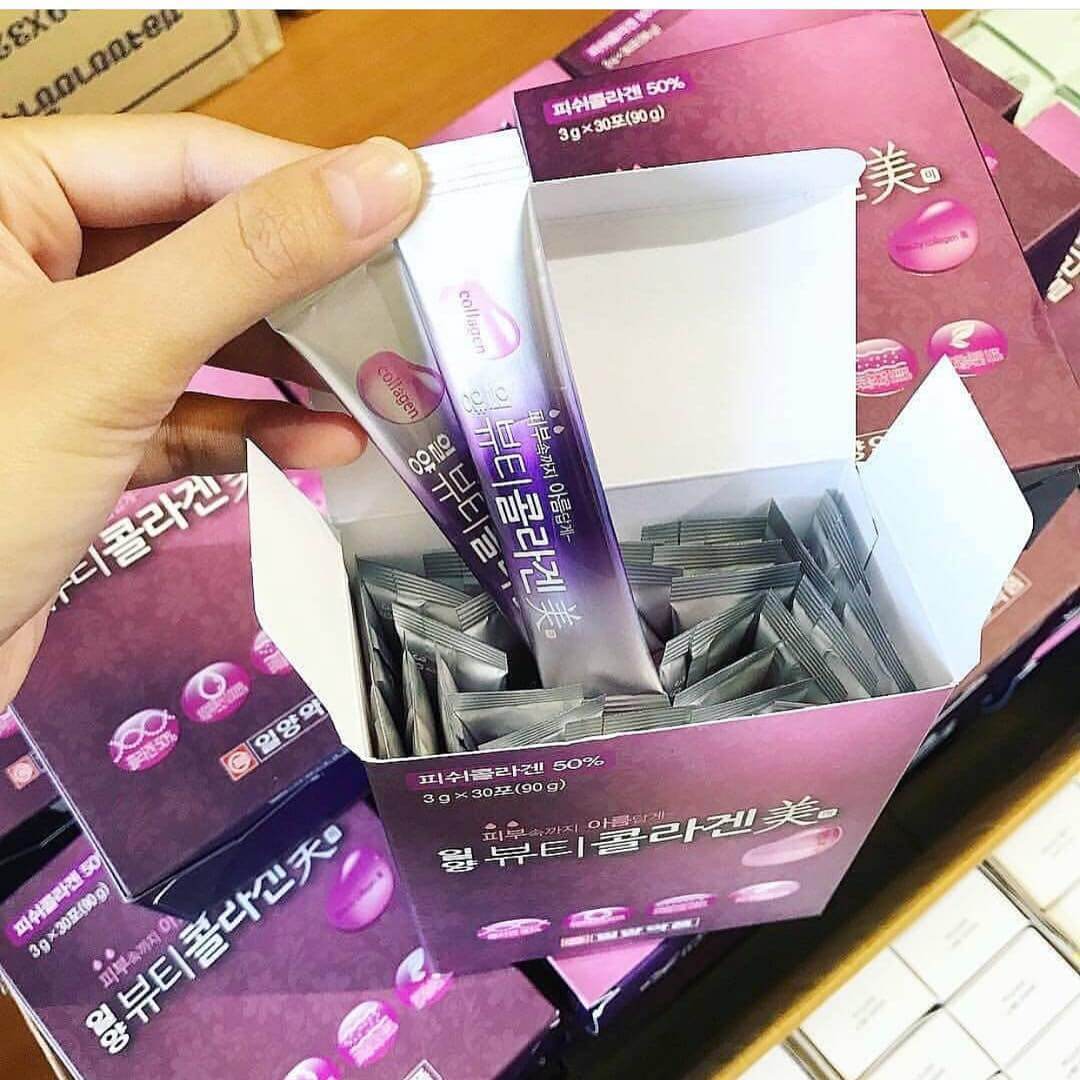 IL Yang Beauty Collagen 3 g x 30 ซอง คอลลาเจนกล่องม่วงจากเกาหลี โด่งดังเป็นกระแสใน Social จนฉุดไม่อยู่ ช่วยให้ผิวขาวนุ่ม เต่งตึง