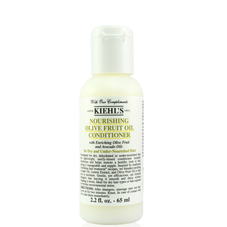 Kiehl's Nourishing Olive Fruit Oil Conditioner 65ml คอนดิชันเนอร์เนื้อบางเบา ล้างออกง่าย สำหรับผมแห้งเสียที่อ่อนแอจากการโดนแสงแดดและการใช้สารเคมีมากเกินไป