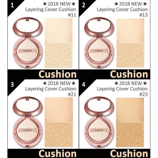 Laneige Layering Cover Cushion & Concealing Base #21 Beige 2gx2 คุชชั่น 2 ชั้น ปกปิดอย่างสมบูรณ์แบบ ผสานเนื้อคอลซีลเลอร์และคุชชั่นไว้ในตลับเดียว