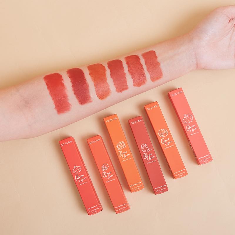 SO GLAM, SO GLAM Once Upon A Mousse Lip, SO GLAM Once Upon A Mousse Lip รีวิว, SO GLAM Once Upon A Mousse Lip 4g, 01 Pink Meringue, 02 Peach Cinnamon Bun, 03 Cranberry Sauce, 04 Carrot Cake, 05 Apple Jam Roll, ลิปแมตต์, ลิปแมตต์เนื้อมูสนุ่มละมุน, สบายปาก