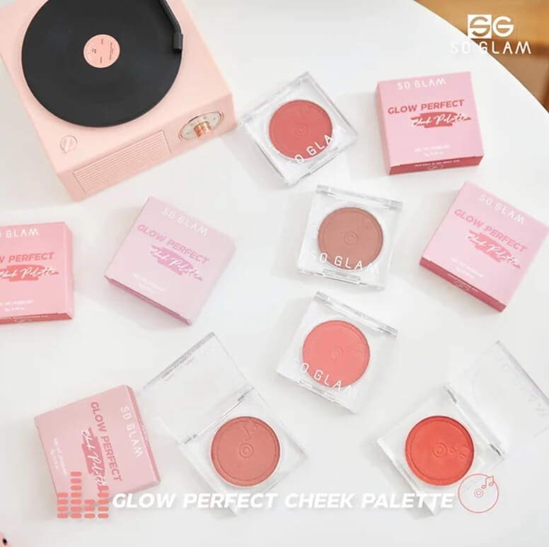 So Glam,So Glam Glow Perfect Cheek Palette,Glow Perfect Cheek Palette, บลัชออนเนื้อ ครีมโมจิ,บลัชเนื้อครีม,บลัชออน