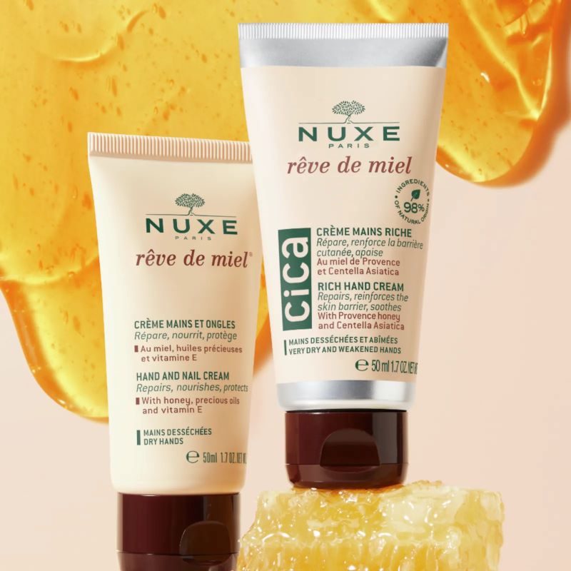 NUXE Reve De Miel Hand And Nail Cream 30ml , NUXE , Hand And Nail ,  Cream , ครีมทามือ , ครีมบำรุงเล็บ , NUXE ราคา , NUXE รีวิว